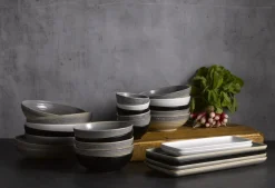 Assiette plate rond Jet porcelaine Ø 20,5 cm Evo - DUDSON