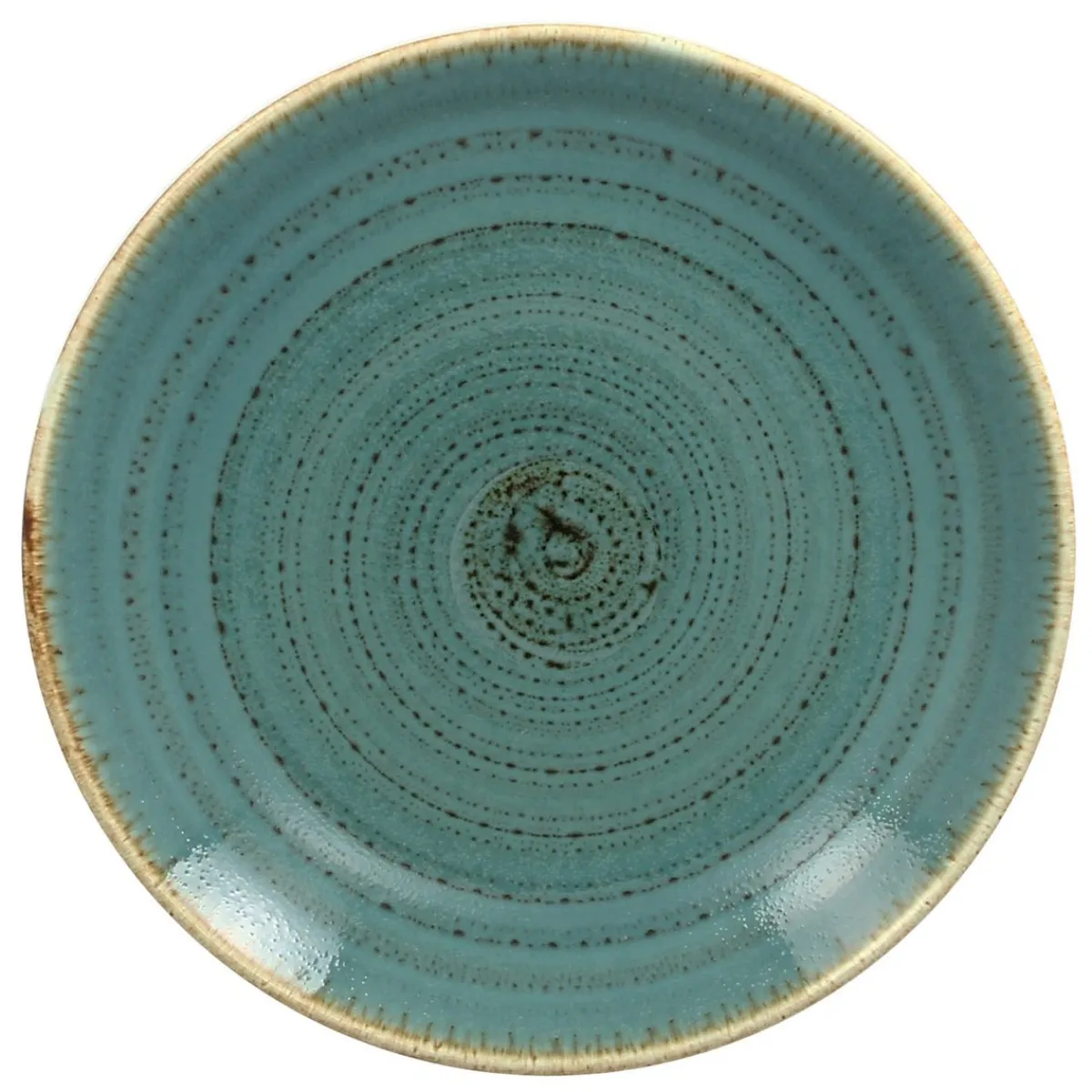 Assiette plate rond lagon porcelaine vitrifiée Ø 15 cm Twirl - RAK Clearance