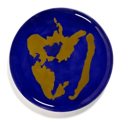 Assiette plate rond lapis lazuli poivron or grès émaillé Ø 35 cm Feast By Ottolenghi - SERAX Clearance
