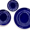 Assiette plate rond lapis lazuli swirl - points blancs grès émaillé Ø 26,5 cm Feast By Ottolenghi - SERAX Online