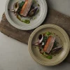 Assiette plate rond Linen porcelaine vitrifiée Ø 25,5 cm Harvest Norse - DUDSON New