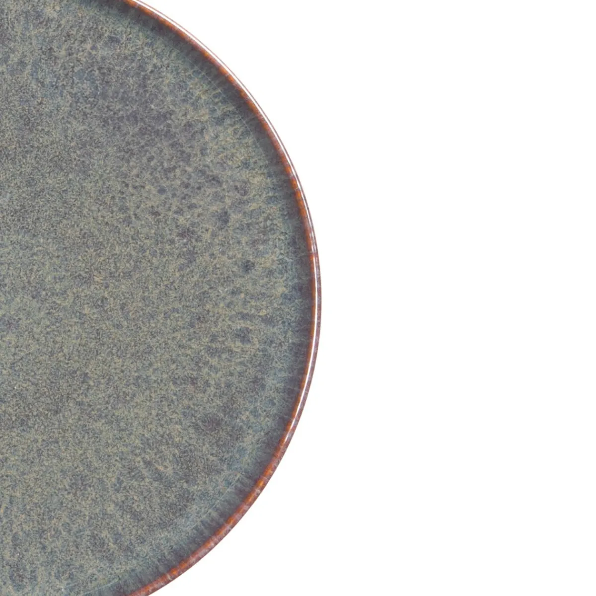 Assiette plate rond Marron Bleu grès émaillé Ø 28 cm Amber - ACCOLADE Sale