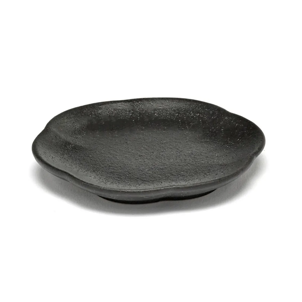 SERAX Assiette plate rond noir grès émaillé Ø 8,9 cm Inku Outlet