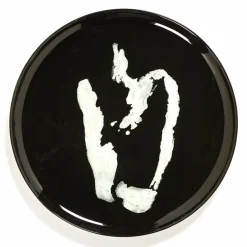 Assiette plate rond noir poivron blanc grès émaillé Ø 19 cm Feast By Ottolenghi - SERAX Hot