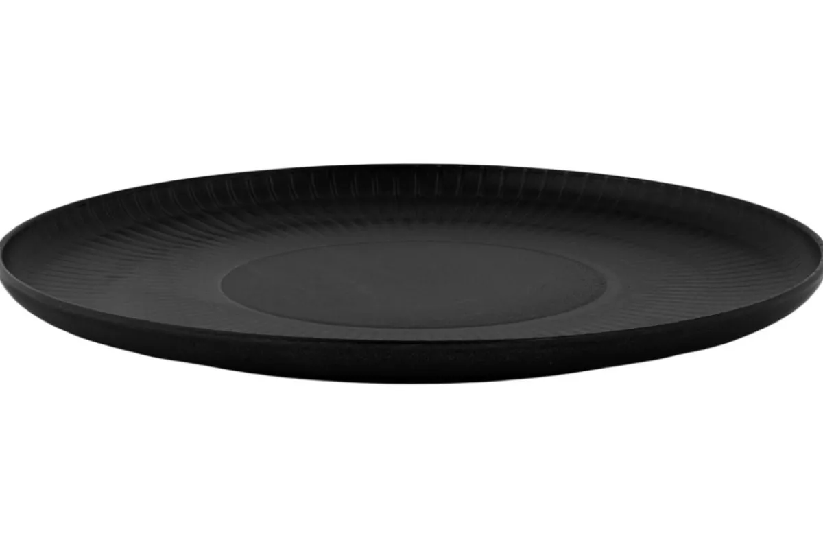 Assiette plate rond noir porcelaine Ø 28 cm Tonati - PROOF