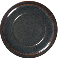 RAK Assiette plate rond noir porcelaine vitrifiée Ø 20,2 cm stone Ease Online