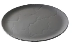 REVOL Assiette plate rond noir porcelaine culinaire Ø 28,5 cm Basalt Online
