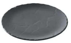 REVOL Assiette plate rond noir porcelaine culinaire Ø 26,8 cm Basalt Online