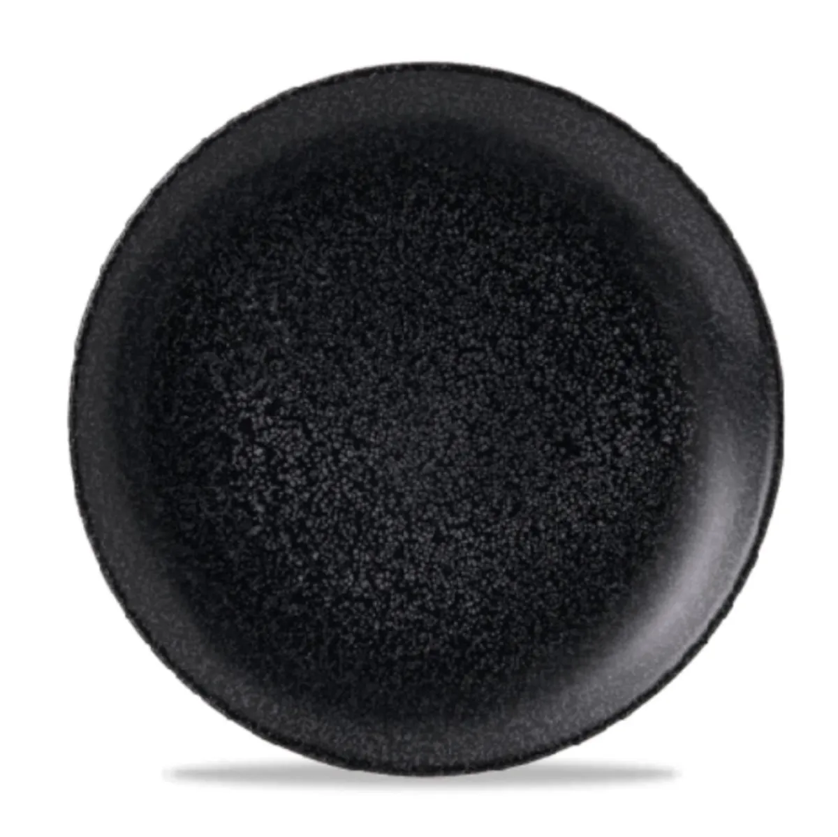 Assiette plate rond noir porcelaine vitrifiée Ø 21,7 cm Evo Origins - DUDSON Online