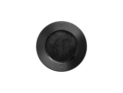 Assiette plate rond noir porcelaine vitrifiée Ø 21,7 cm Edge - RAK Discount
