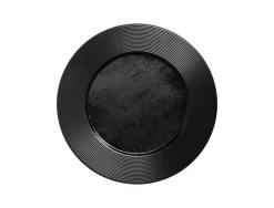RAK Assiette plate rond noir porcelaine vitrifiée Ø 30,7 cm Edge Clearance