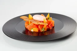 RAK Assiette plate rond noir porcelaine vitrifiée Ø 30,7 cm Edge Clearance