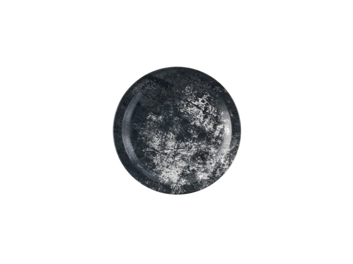 DUDSON Assiette plate rond noir porcelaine vitrifiée Ø 17,8 cm Urban
