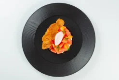 RAK Assiette plate rond noir porcelaine vitrifiée Ø 26,3 cm Edge Outlet