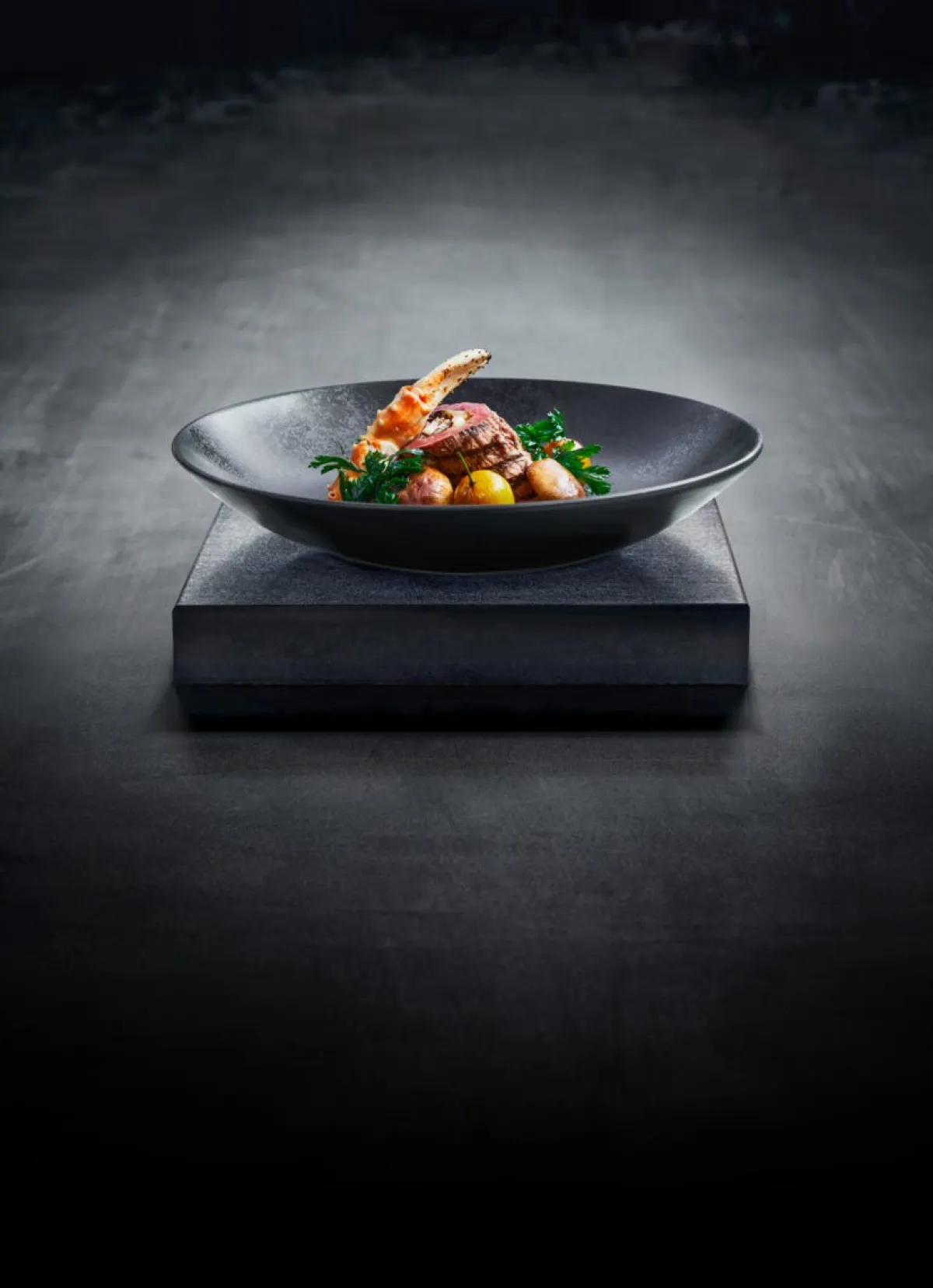 RAK Assiette plate rond noir porcelaine vitrifiée Ø 17,9 cm Karbon Discount