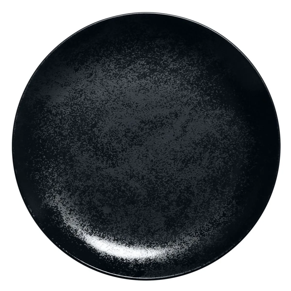 RAK Assiette plate rond noir porcelaine vitrifiée Ø 17,9 cm Karbon Discount
