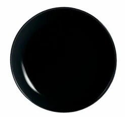ARCOROC Assiette plate rond noir verre trempé Ø 19 cm Evolutions   Best