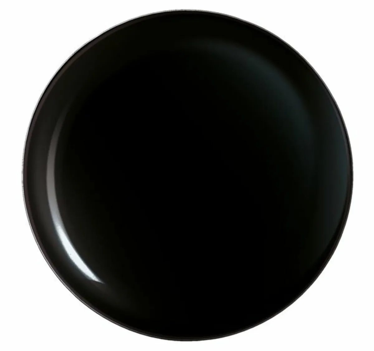 Assiette plate rond noir verre trempé Ø 27,3 cm Evolutions - ARCOROC New