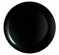 ARCOROC Assiette plate rond noir verre trempé Ø 25 cm Evolutions   Outlet