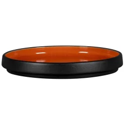 RAK Assiette plate rond orange porcelaine vitrifiée Ø 19,8 cm Fire Outlet