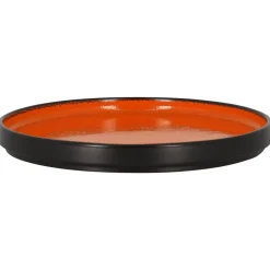 Assiette plate rond orange porcelaine vitrifiée Ø 26,7 cm Fire - RAK