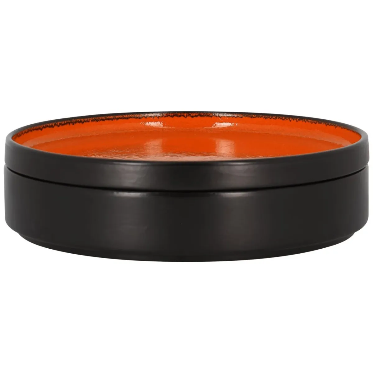 Assiette plate rond orange porcelaine vitrifiée Ø 22,7 cm Fire - RAK Outlet