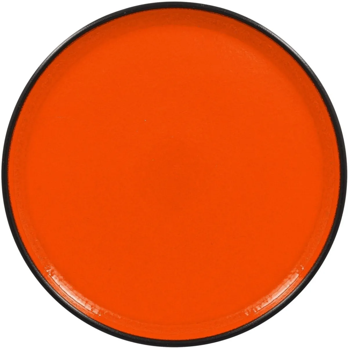 Assiette plate rond orange porcelaine vitrifiée Ø 22,7 cm Fire - RAK Outlet