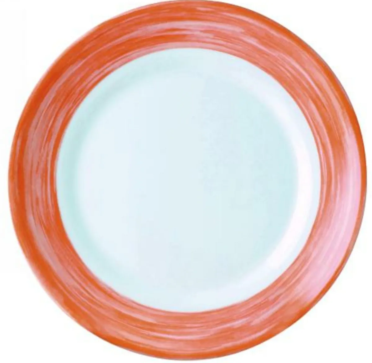 ARCOROC Assiette plate rond orange verre opal Ø 19,5 cm Brush Online