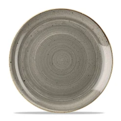 CHURCHILL Assiette plate rond peppercorn porcelaine vitrifiée Ø 26 cm Stonecast Grey Clearance