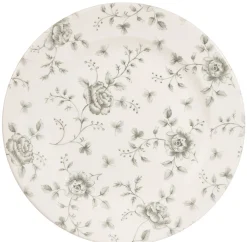 Assiette plate rond Rose Chintz Gris porcelaine vitrifiée Ø 30,5 cm Vintage Prints Rose Chintz - CHURCHILL Online