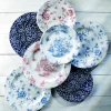 CHURCHILL Assiette plate rond Rose Chintz Prague Blue porcelaine vitrifiée Ø 27,6 cm Vintage Prints Rose Chintz New
