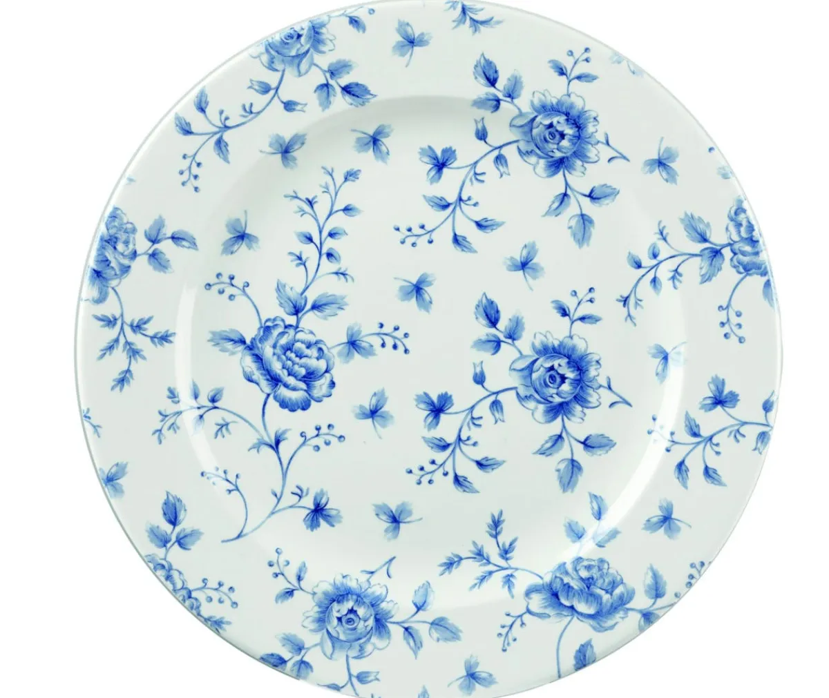CHURCHILL Assiette plate rond Rose Chintz Prague Blue porcelaine vitrifiée Ø 27,6 cm Vintage Prints Rose Chintz New