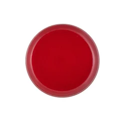 Assiette plate rond rouge grès émaillé Ø 27 cm Gres Couleur - PRO.MUNDI Clearance