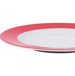 Assiette plate rond rouge porcelaine Ø 26 cm Roma Color - PRO.MUNDI New