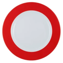 Assiette plate rond rouge porcelaine Ø 26 cm Roma Color - PRO.MUNDI New