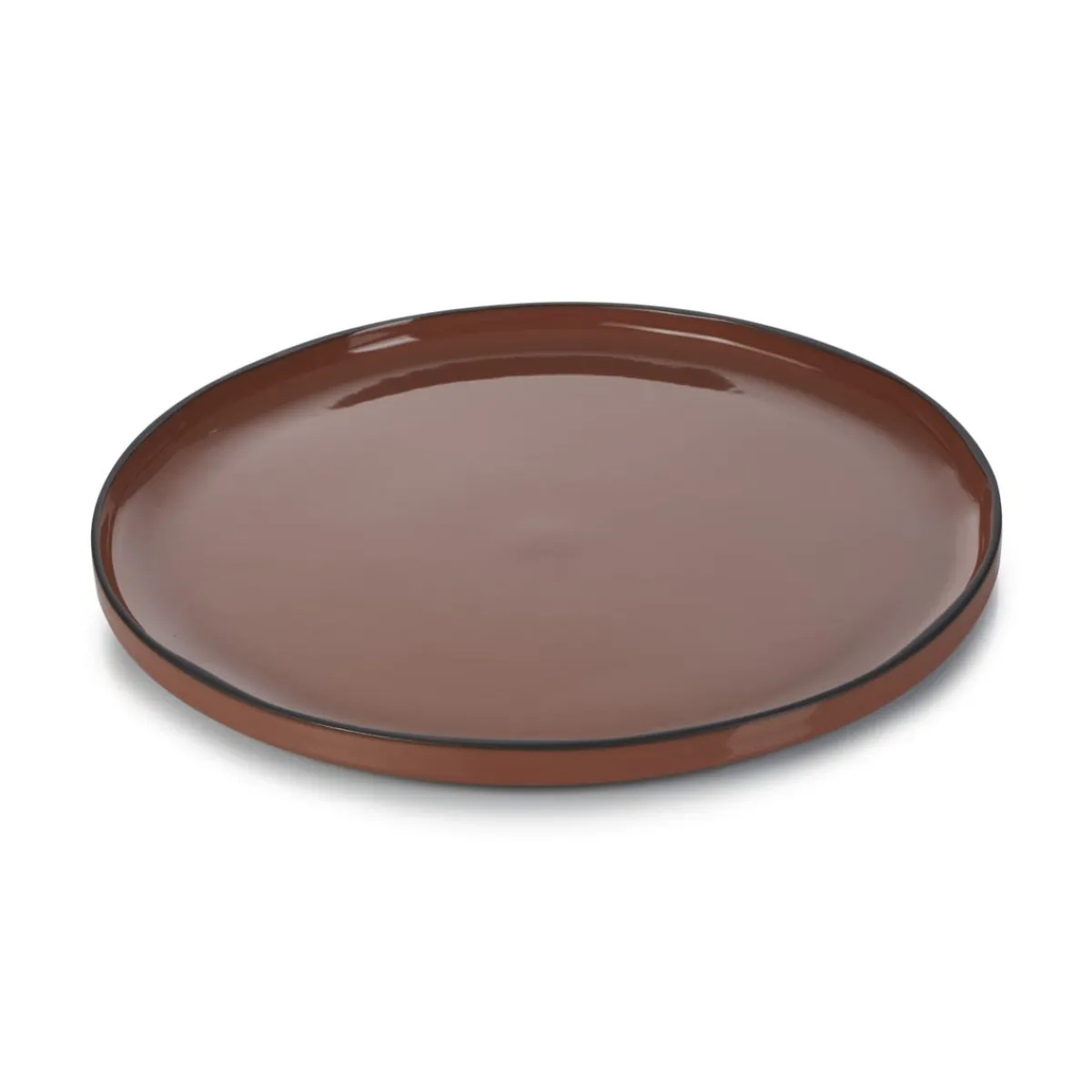 REVOL Assiette plate rond rouge porcelaine culinaire Ø 26 cm Caractère Discount