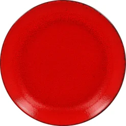 RAK Assiette plate rond rouge porcelaine vitrifiée Ø 26,7 cm Fire New
