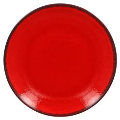 RAK Assiette plate rond rouge porcelaine vitrifiée Ø 17,9 cm Fire Discount