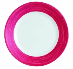 ARCOROC Assiette plate rond rouge verre opal Ø 15,5 cm Brush Clearance