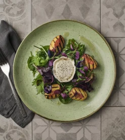Assiette plate rond Sage Green porcelaine vitrifiée Ø 21,7 cm Stonecast Sage - CHURCHILL Outlet
