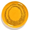 SERAX Assiette plate rond sunny yellow - points noirs grès émaillé Ø 26,5 cm Feast By Ottolenghi Best