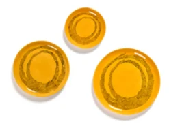 SERAX Assiette plate rond sunny yellow - points noirs grès émaillé Ø 26,5 cm Feast By Ottolenghi Best