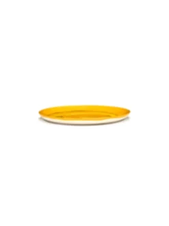 SERAX Assiette plate rond sunny yellow - points noirs grès émaillé Ø 26,5 cm Feast By Ottolenghi Best
