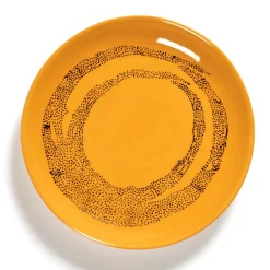 Assiette plate rond sunny yellow - points noirs grès émaillé Ø 16 cm Feast By Ottolenghi - SERAX Hot