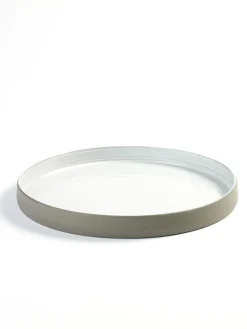 Assiette plate rond taupe porcelaine Ø 20,3 cm Dusk - SERAX