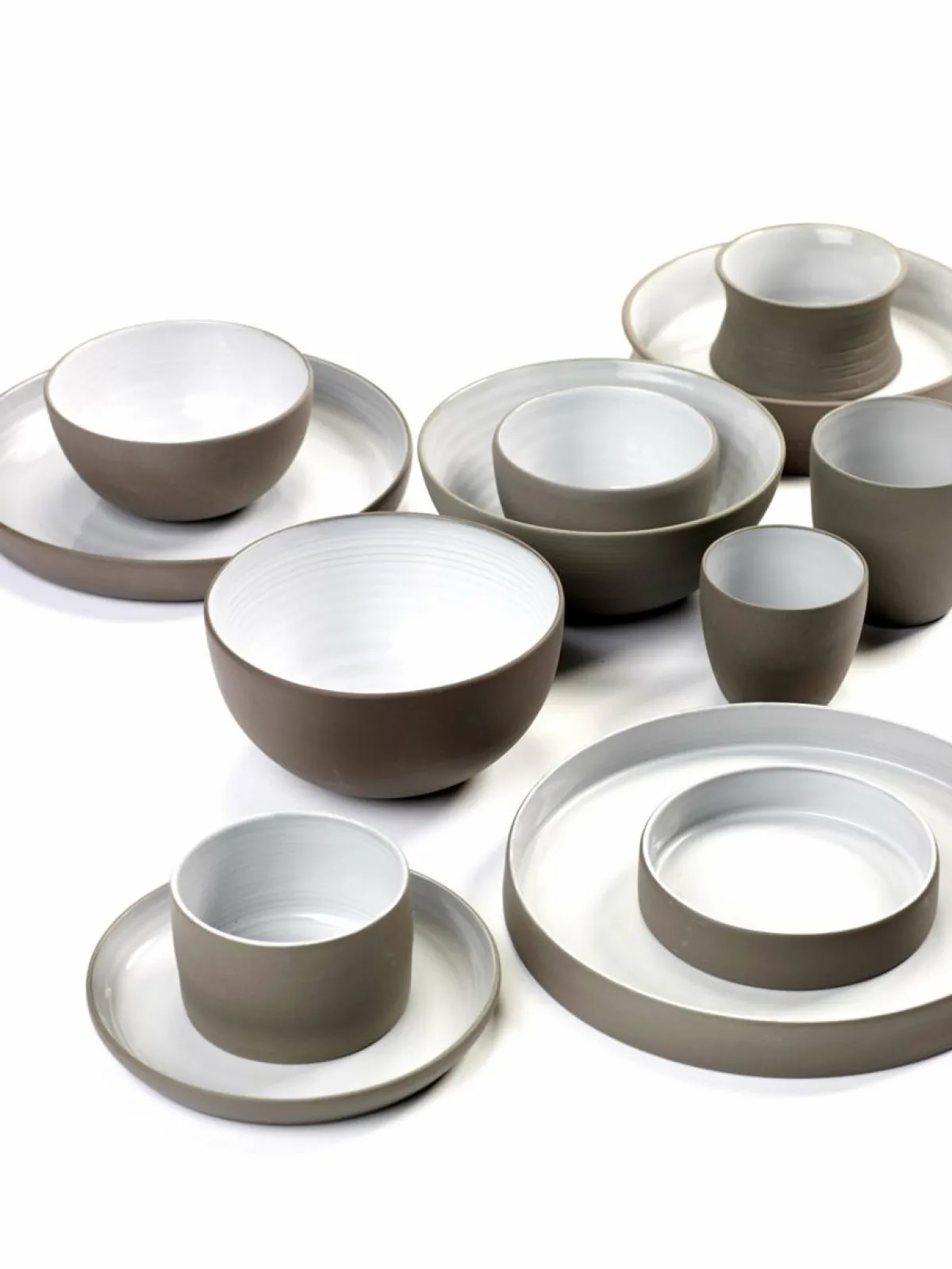 SERAX Assiette plate rond taupe porcelaine Ø 26,8 cm Dusk Online