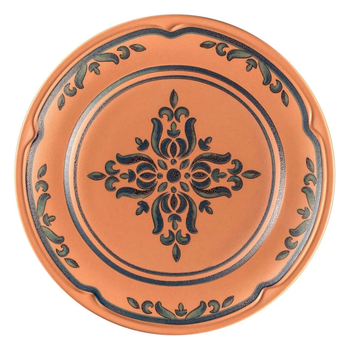 Assiette plate rond Tero Décor Ostia porcelaine Ø 20,7 cm Earth - RAK Discount