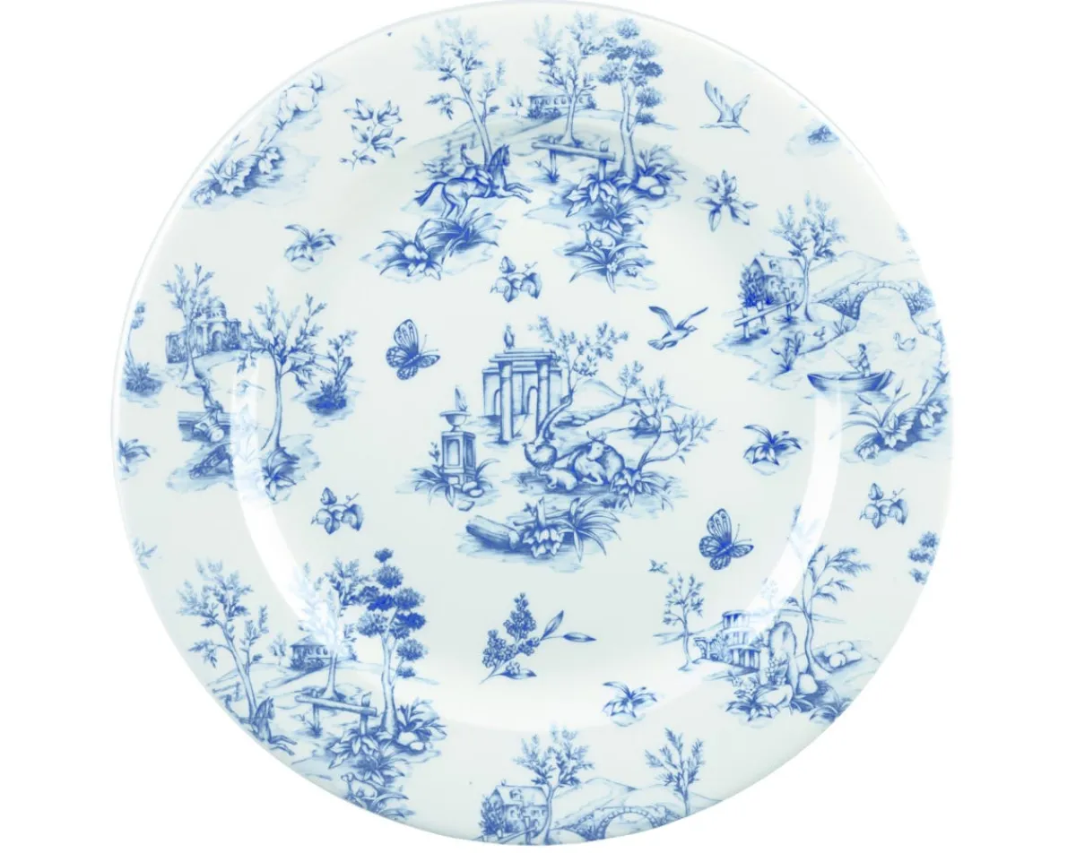CHURCHILL Assiette plate rond Toile Prague Blue porcelaine vitrifiée Ø 30,5 cm Vintage Prints Toile New
