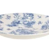 CHURCHILL Assiette plate rond Toile Prague Blue porcelaine vitrifiée Ø 21 cm Vintage Prints Toile