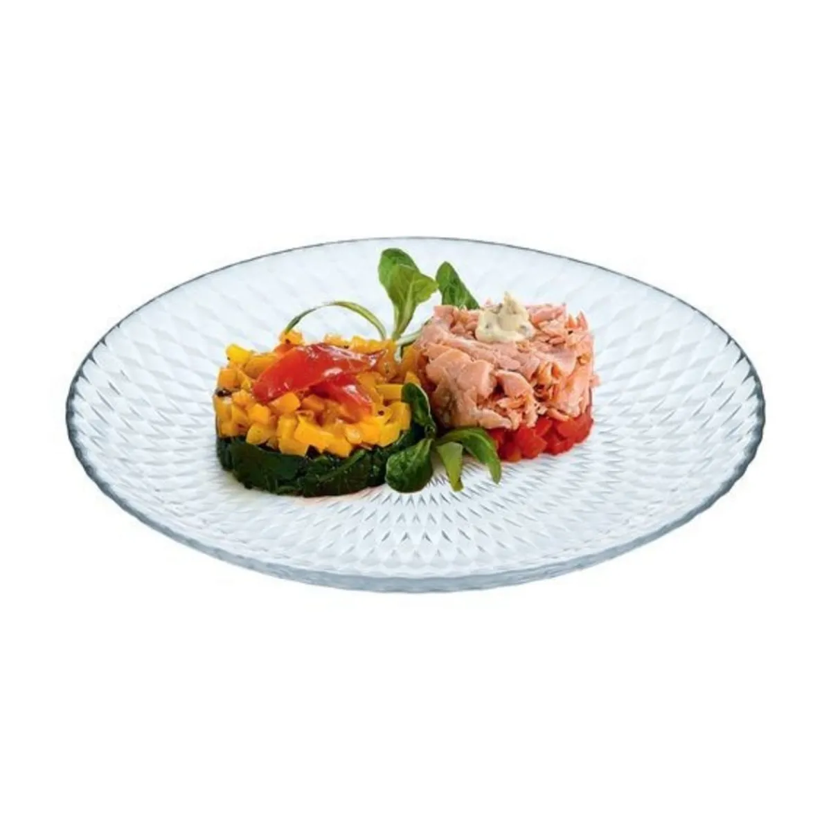 LUMINARC Assiette plate rond verre Ø 25 cm Pampille
